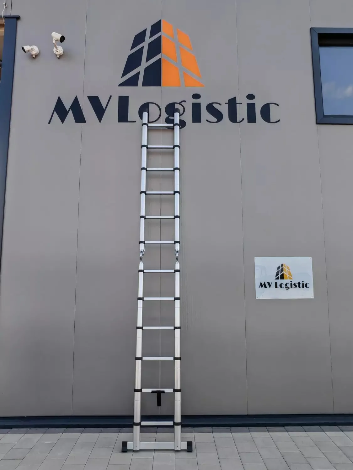 aluminijske teleskopske ljestve dvodijelne 2,20/4,40 m - slika 3