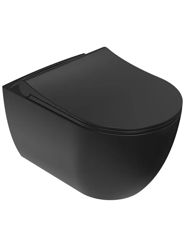 Concepto Wc Školjka Sierra Black Rimless Viseća - Vinkovci