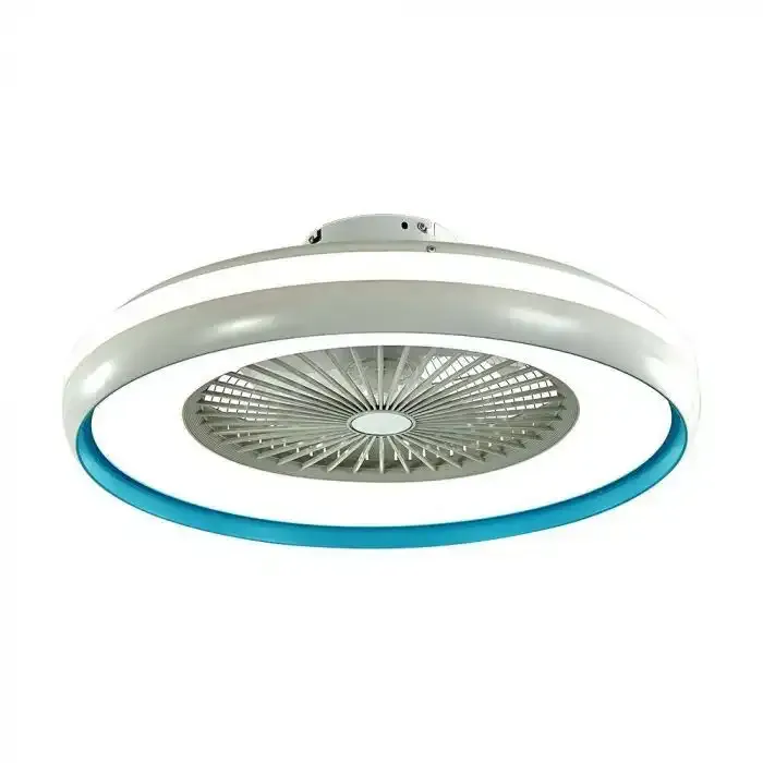 STROPNI VENTILATOR S LED OSVJETLJENJEM 45W I DALJINSKIM UPRAVLJAČEM 3u1 45W AC MOTOR S PLAVIM OBRUBOM - Vinkovci