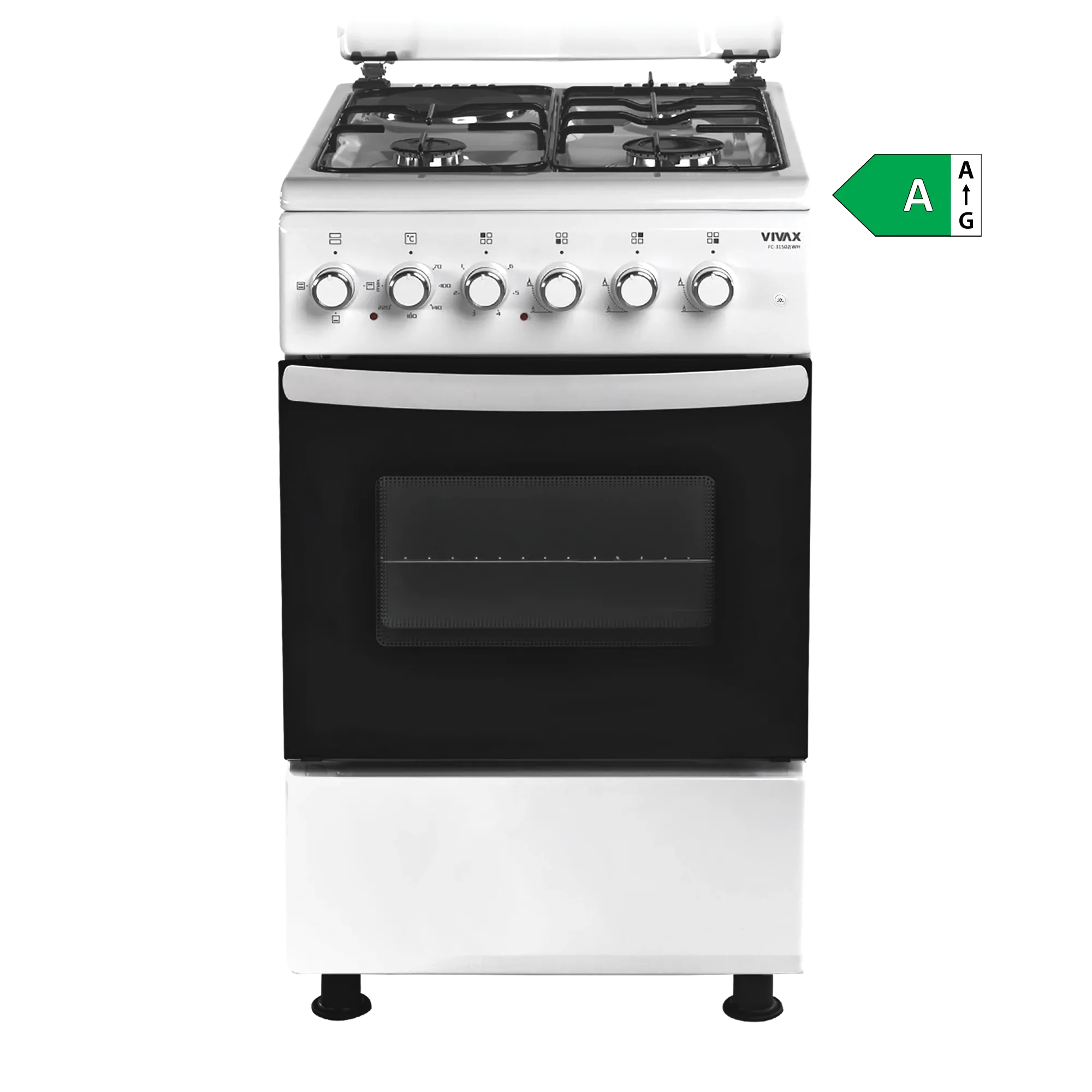 vivax home štednjak kombinirani 3+1 fc-31052i wh - slika 1