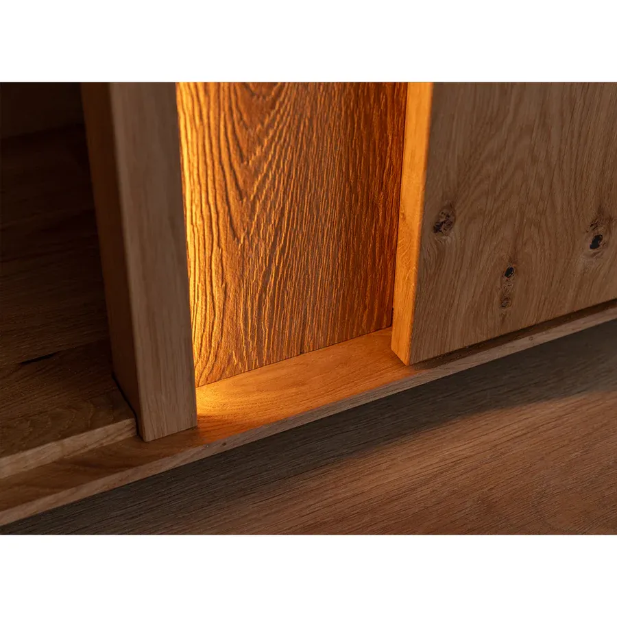 vitrina collodi 84,50x205cm, materijal: masivno drvo hrast - slika 15
