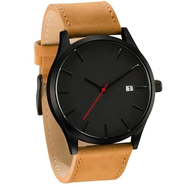 muški elegantni kožni sat - minimalist - slika 3
