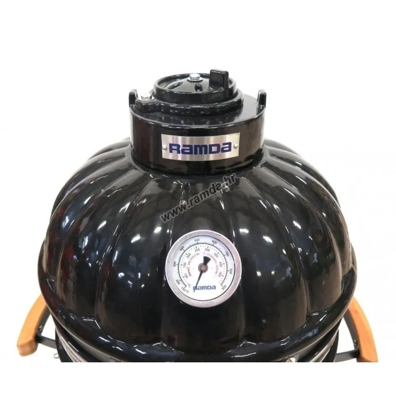 roštilj kamado žar pumpkin crni fi15" fi38cm - slika 3
