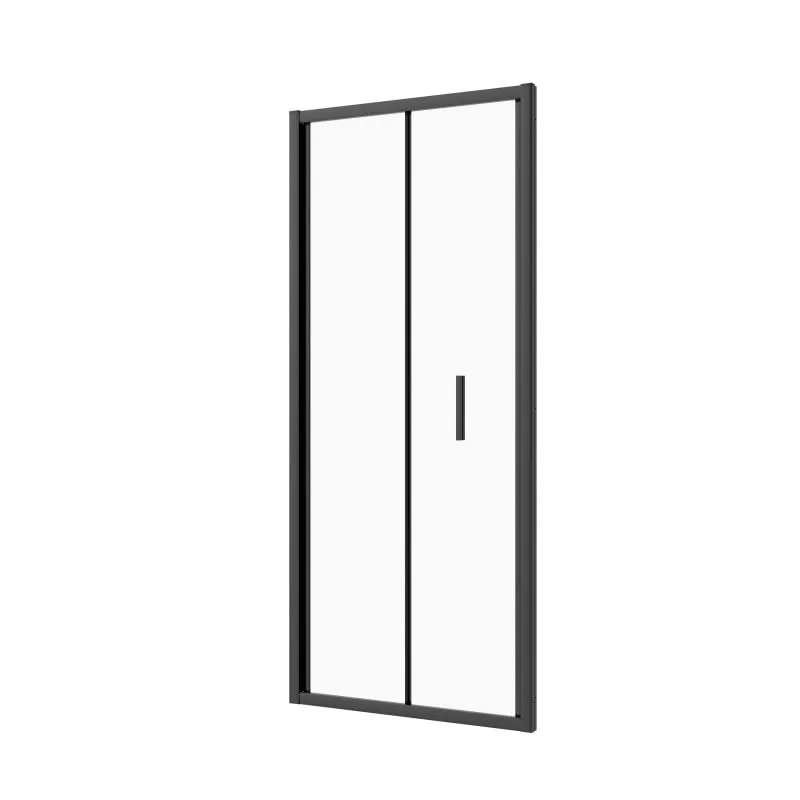 preklopna vrata crna 98-102x200cm 6mm easy-clean - slika 2