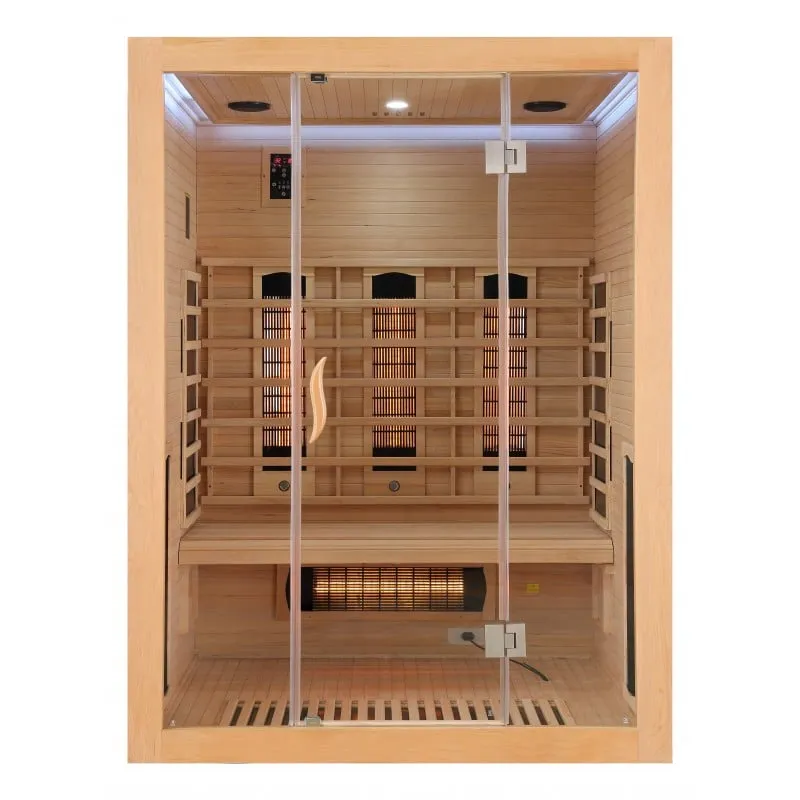 sauna infracrvena otvorena za 3 osobe 150x120x200 cm - slika 7