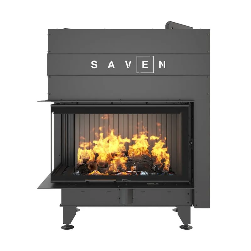 kamin ugradbeni g/saven energy up 85x50x47l (17,0 kw) - crni šamot - slika 3