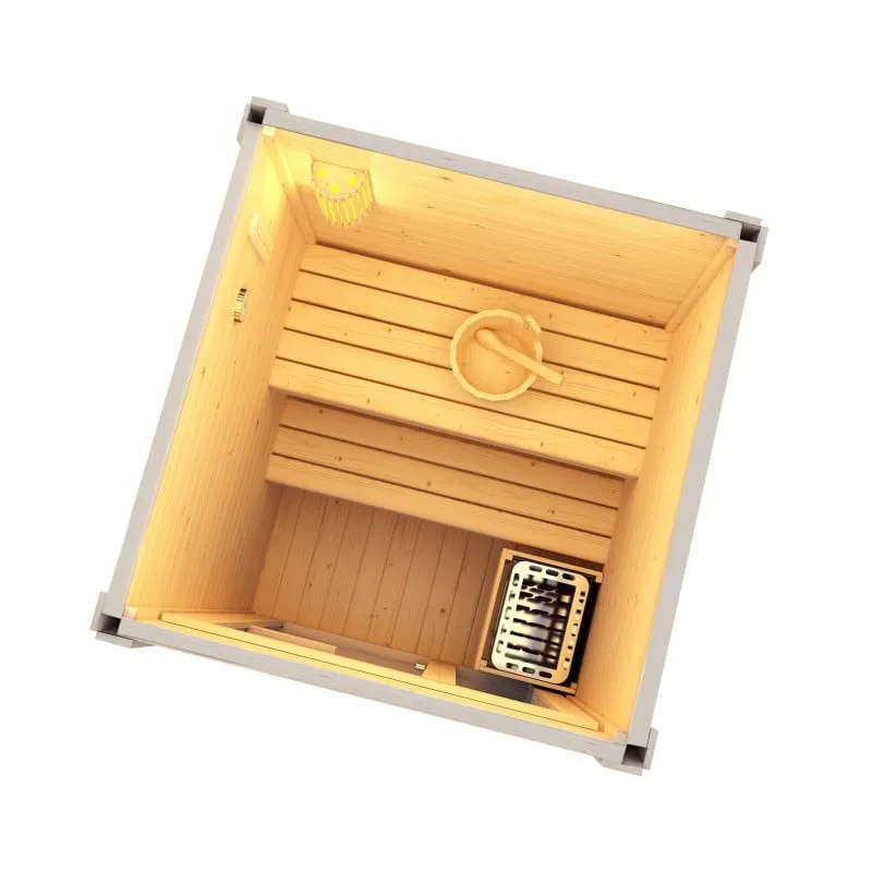 sauna vanjska helsinki za 2-3 osobe. 165x175x218,9 cm (komplet za slaganje) - slika 9