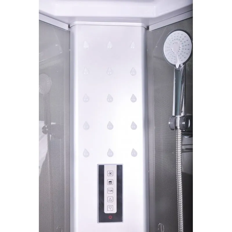 tuš kabina 90x90x215cm s visokim bt staklom debljine 4mm - slika 3