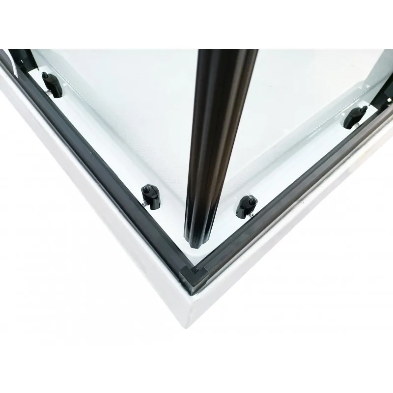tuš kabina uni 2 crna 90x90x203cm - slika 3