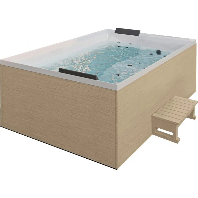bazen hidromasažni - jacuzzi vanjski zadar - bijeli 190x140x70 cm, uključen pokrov i stepenice - slika 10