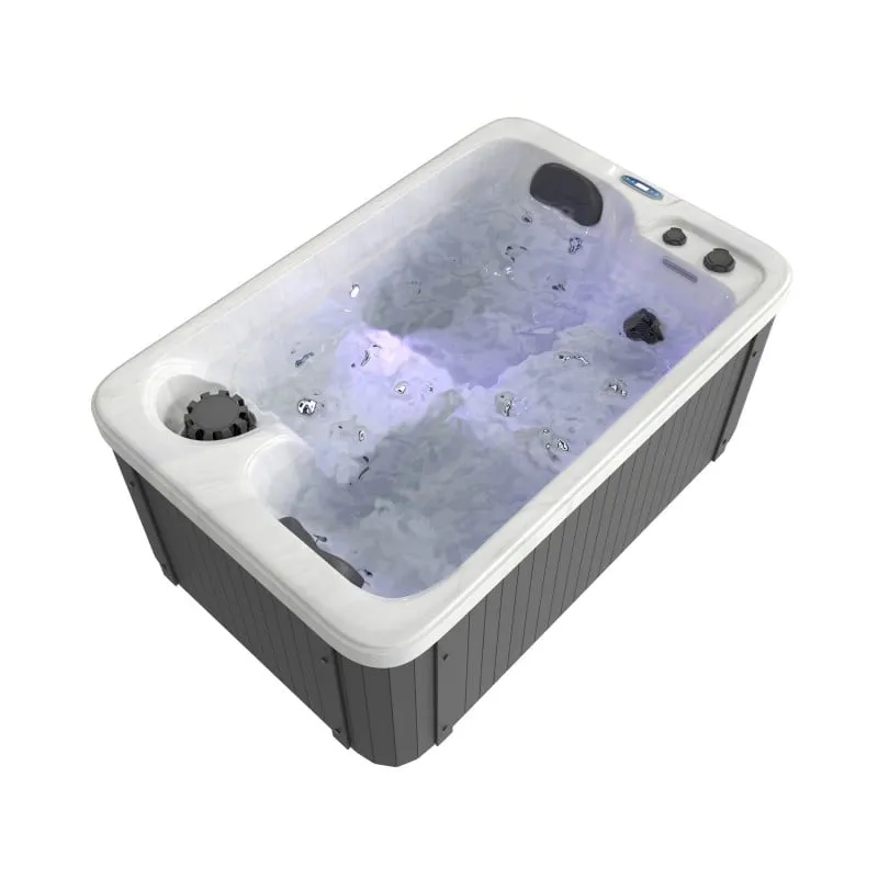 bazen hidromasažni- jacuzzi vanjski split - bijeli mramor 175x115x70 cm - slika 13