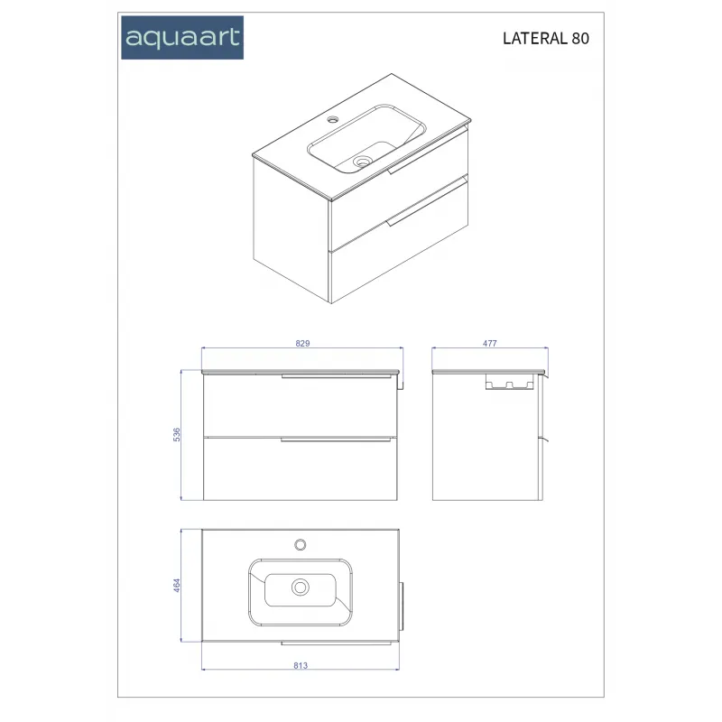 lateral 80 donji kupaonski ormarić u bijelom sjaju - slika 5