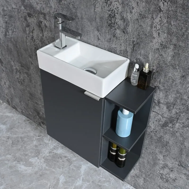 kupaonski set oblak 55x60cm sivi - slika 3