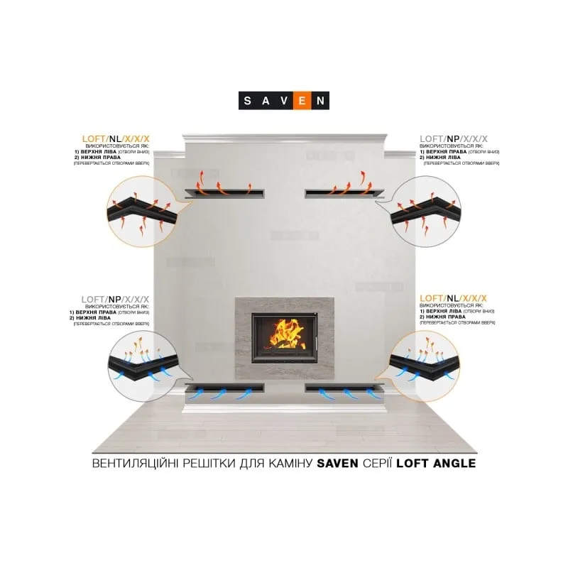 ventilacijska kutna rešetka saven loft/nl/95x450x950 - slika 7