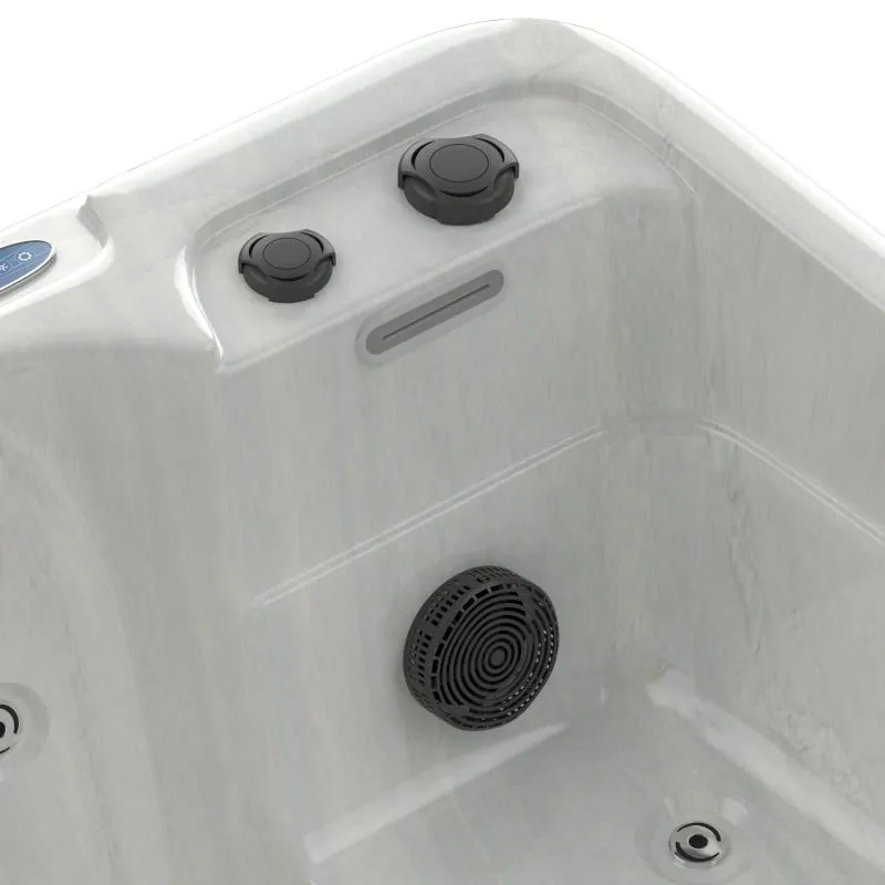 bazen hidromasažni- jacuzzi vanjski split - bijeli mramor 175x115x70 cm - slika 8