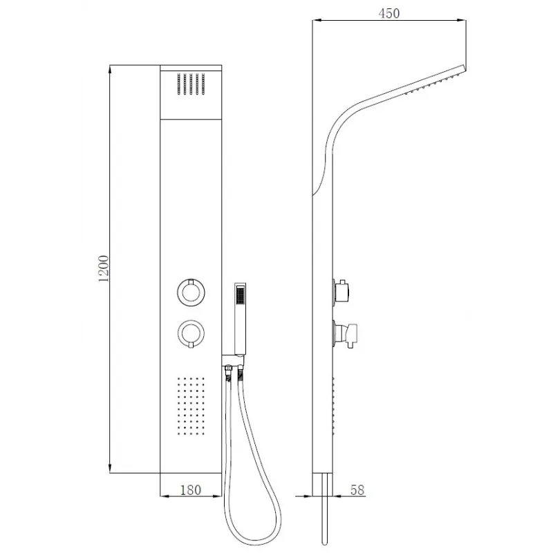 tuš panel gl-9631 120×18 cm - slika 2