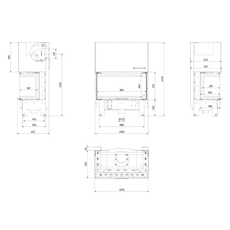 nbc/1000/400 ugradbeni kamin - slika 5