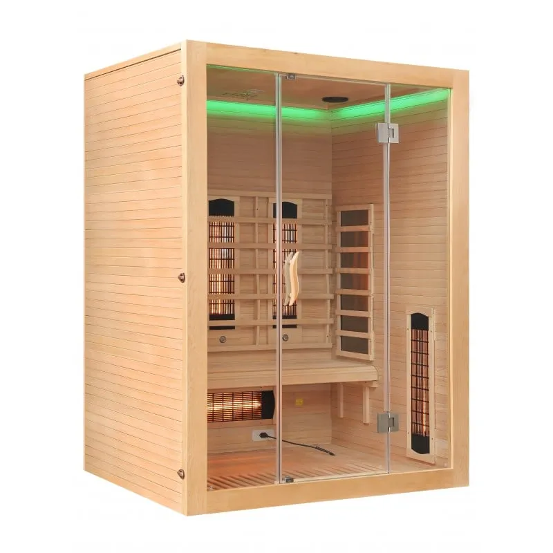 sauna infracrvena otvorena za 3 osobe 150x120x200 cm - slika 11