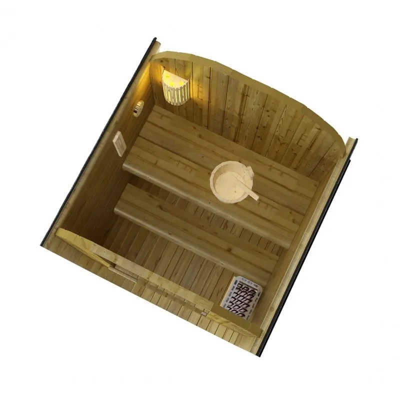 sauna vanjska lindholm za 1-2 osobe 128,2 x 120 x 194 cm (komplet za montažu) - slika 11