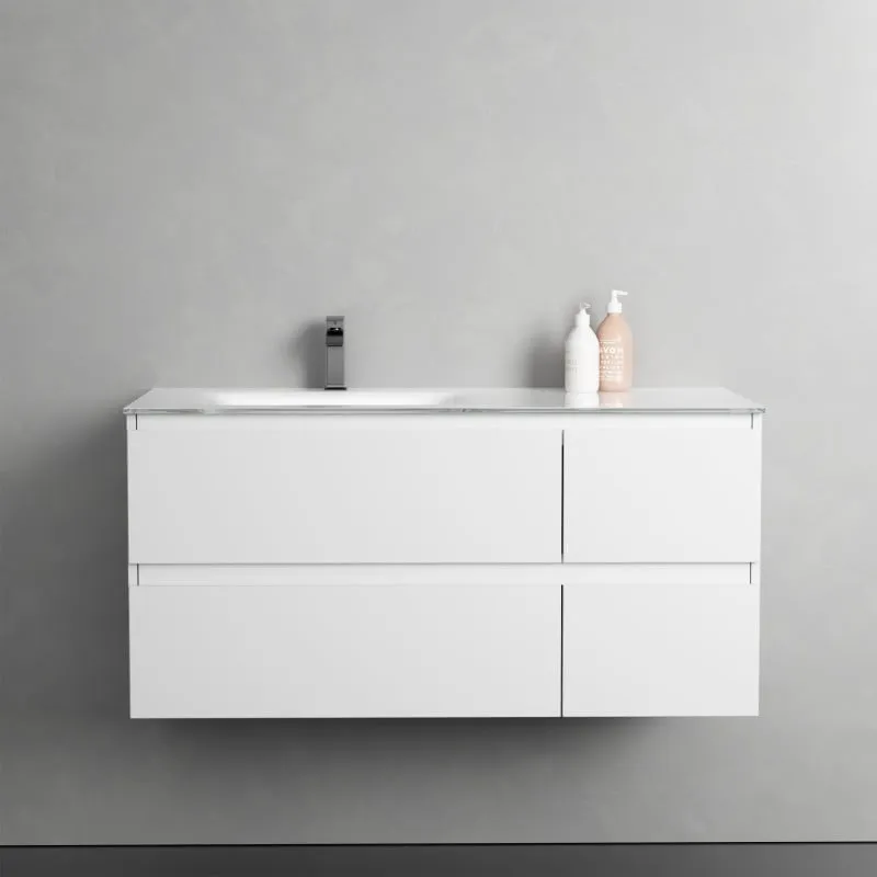 Kupaonski namještaj donji set "CUBE 100" bijeli - Mihovljan, Čakovec