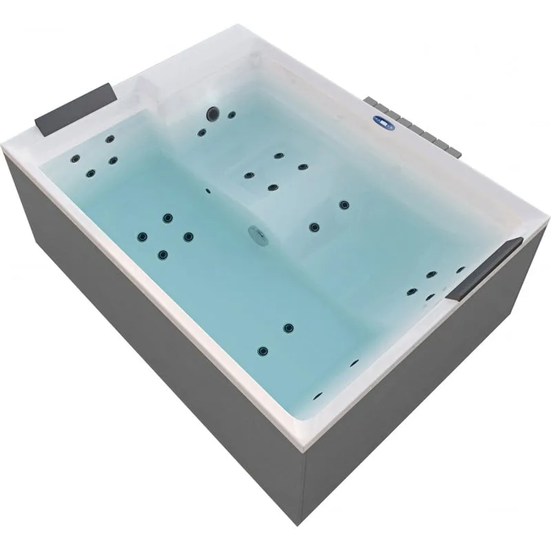 bazen hidromasažni - jacuzzi vanjski korfu - bijeli 190x140x70 cm, uključen pokrov i stepenicemi - slika 14