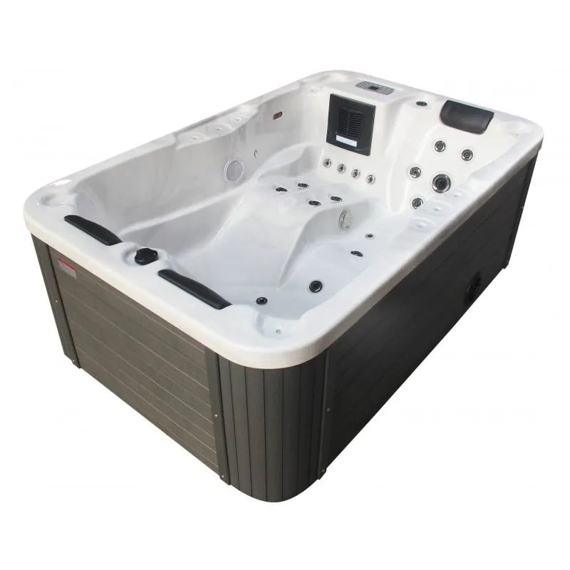 bazen hidromasažni - jacuzzi vanjski modena - bijeli mramor 205x130x70 cm - slika 3