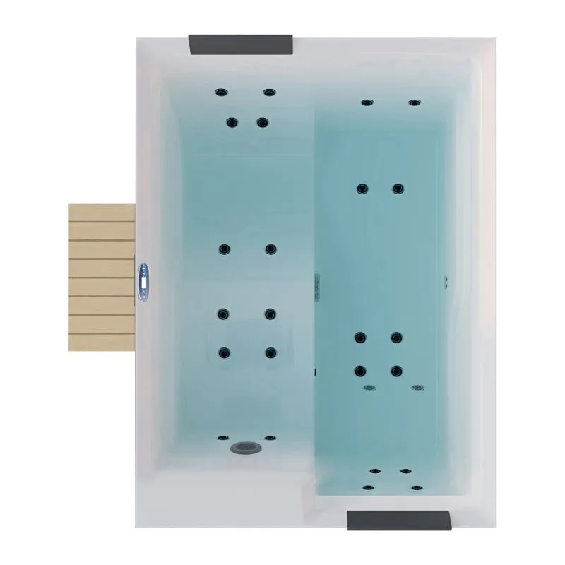 bazen hidromasažni - jacuzzi vanjski zadar - bijeli 190x140x70 cm, uključen pokrov i stepenice - slika 7