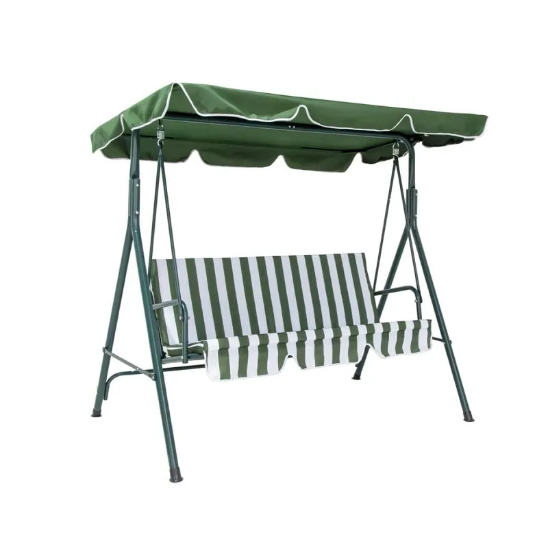 ljuljačka hollywood zeleno bele crte 172x112x152 cm - slika 2
