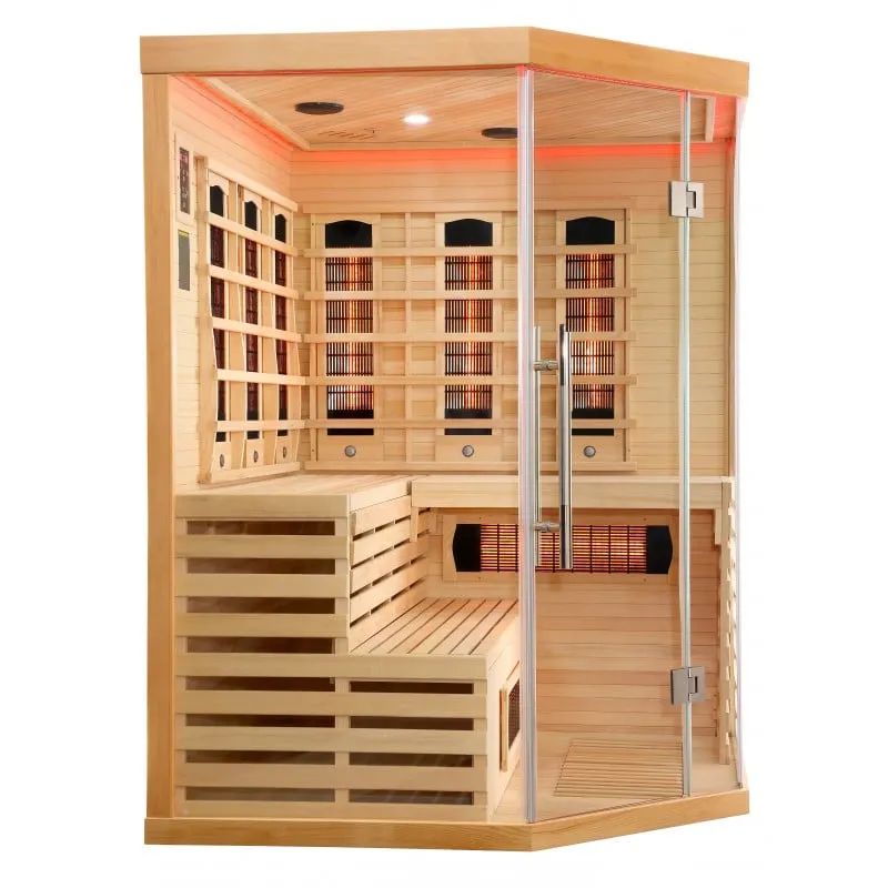 sauna deluxe infracrvena za 3-4 osobe 150x150x200 cm - slika 7