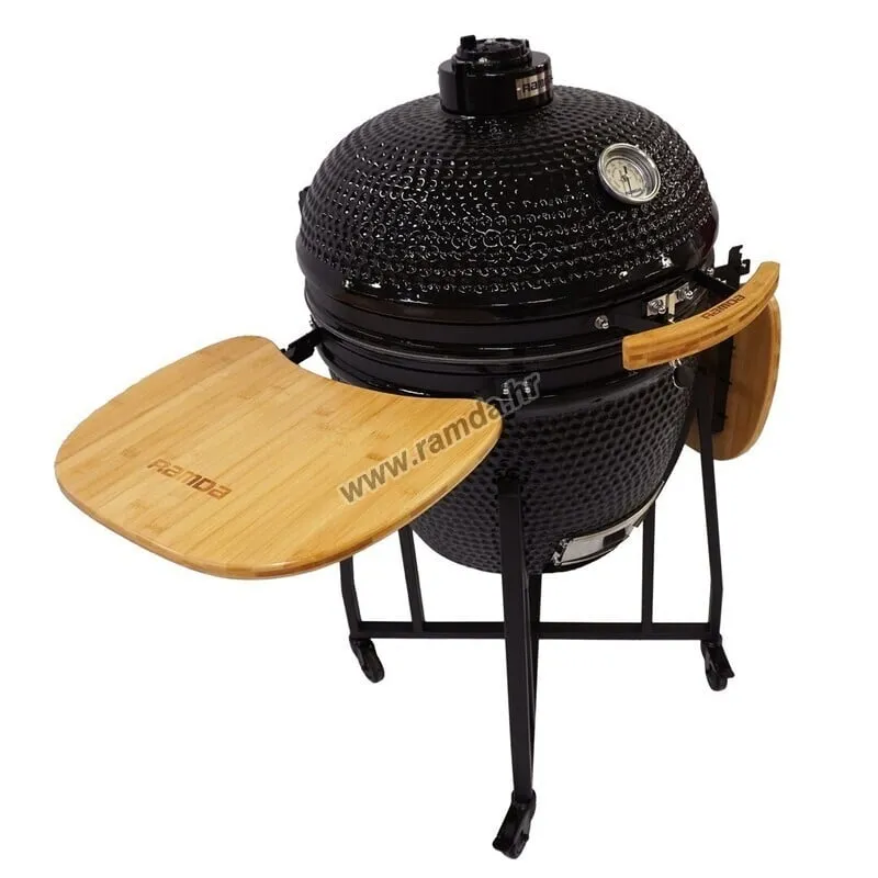 roštilj kamado fish pattern crni fi 24", 60 cm - slika 2