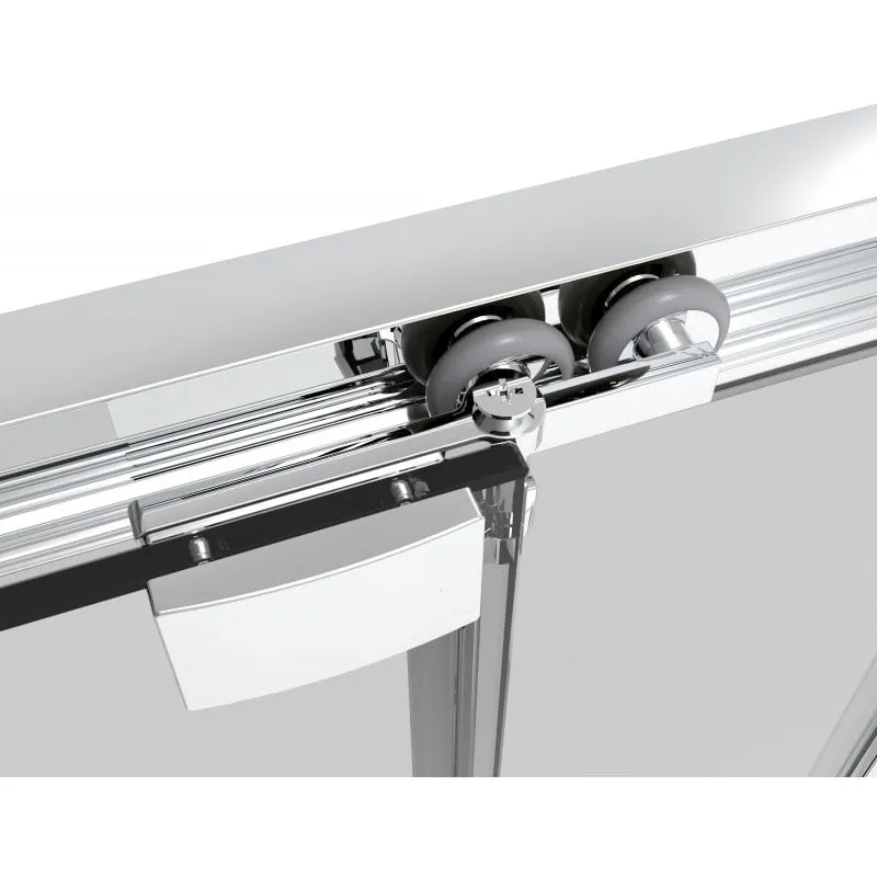 pravokutna tuš kabina sa kliznim vratima krom 100x200 6mm esg easy-clean/easy-mounting - slika 3