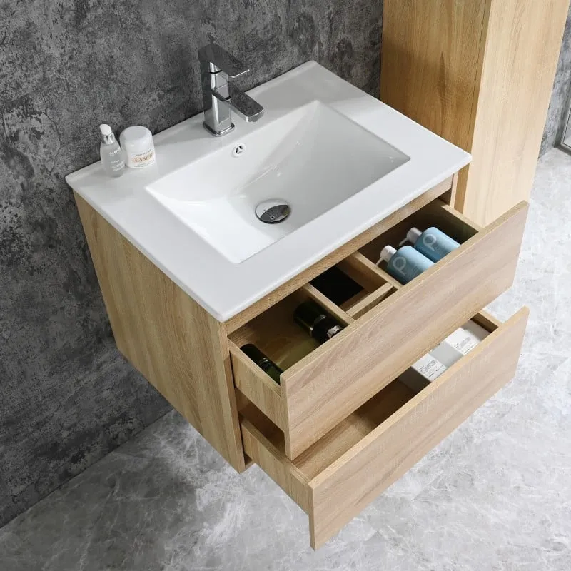 kupaonski ormarić corbo 60 cm smeđi - slika 3