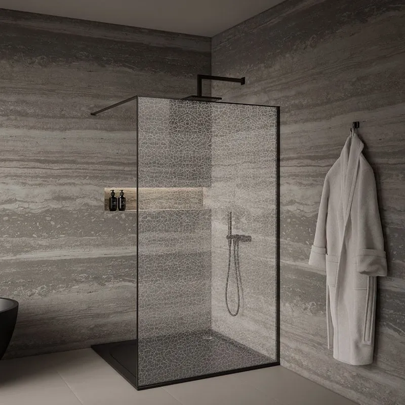 vetro brilliance line crystal black 100 tuš stijena 100x200cm - slika 3