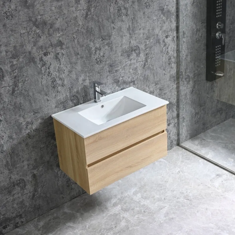kupaonski ormarić corbo 80cm smeđi - slika 2