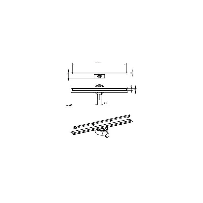 tuš kanal slim 80 cm od nehrđajući čelik kromirani - slika 2