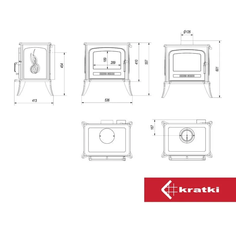 kamin na drva koza k7/asdp - slika 2