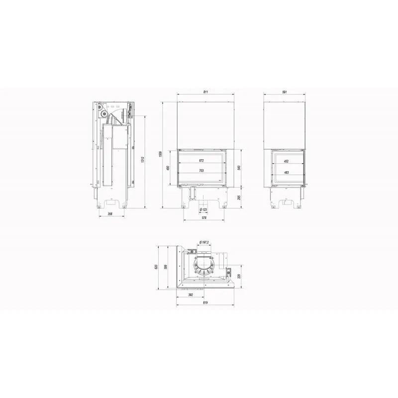 vn l 700 480 ugradbeni kamin - slika 4
