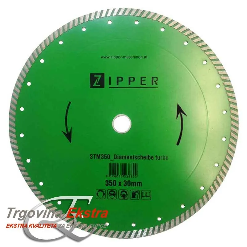 Dijamantna Dijamantna ploča za kamen fi350mm Turbo STM350DST Zipper Maschinen - Mihovljan, Čakovec
