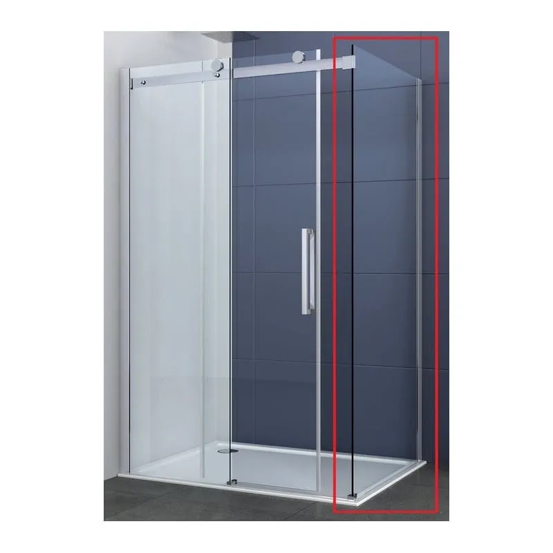 tuš kabina sa kliznim vratima 80cm krom 78-80x195cm - slika 2