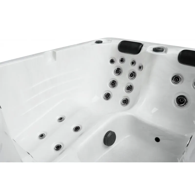 bazen hidromasažni - jacuzzi vanjski diablo - bijeli mramor 210x160x80 cm - slika 8