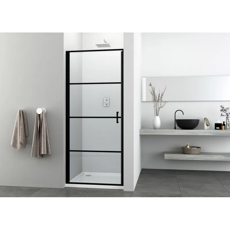 Vrata za tuš kabinu 80cm crna mat 78-80x195cm - Mihovljan, Čakovec