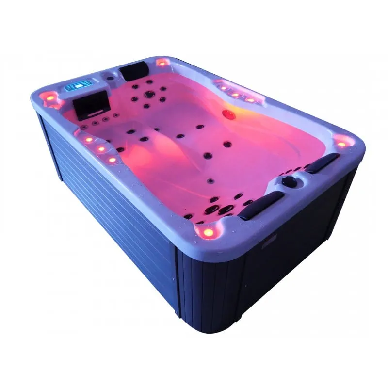 bazen hidromasažni - jacuzzi vanjski modena - bijeli mramor 205x130x70 cm - slika 19