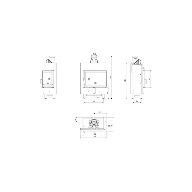 lucy 12 slim p/bs ugradbeni kamin - slika 5