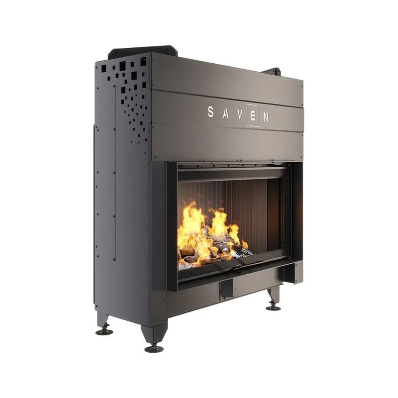 kamin ugradbeni g/saven energy up 90x50 (19,0 kw) eco - crni šamot - slika 2