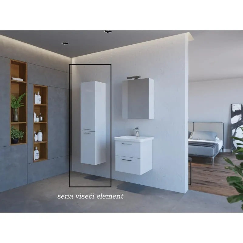 armal sena baza š65 viseći element - 2 ladice bijeli - slika 2