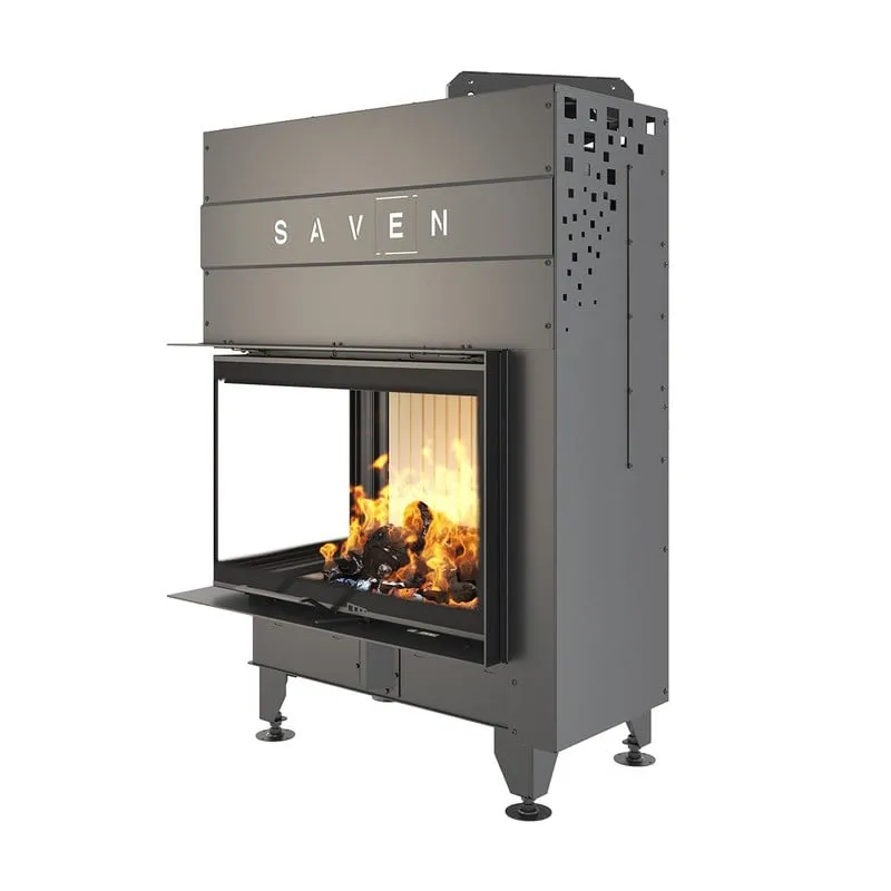 kamin ugradbeni g/saven energy up 75x50x47l (15,1 kw) - bijeli šamot - slika 2