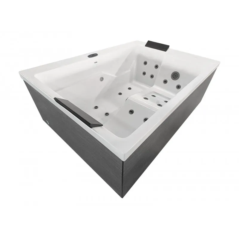 bazen hidromasažni - jacuzzi vanjski korfu - bijeli 190x140x70 cm, uključen pokrov i stepenicemi - slika 6