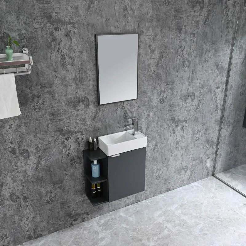 kupaonski set oblak 55x60cm sivi - slika 2