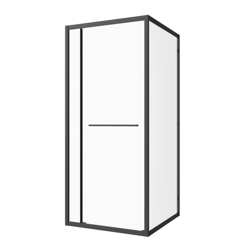 Pravokutna tuš kabina z kliznim vratima crna 100x200 6mm ESG Easy-Clean/Easy-Mounting - Mihovljan, Čakovec