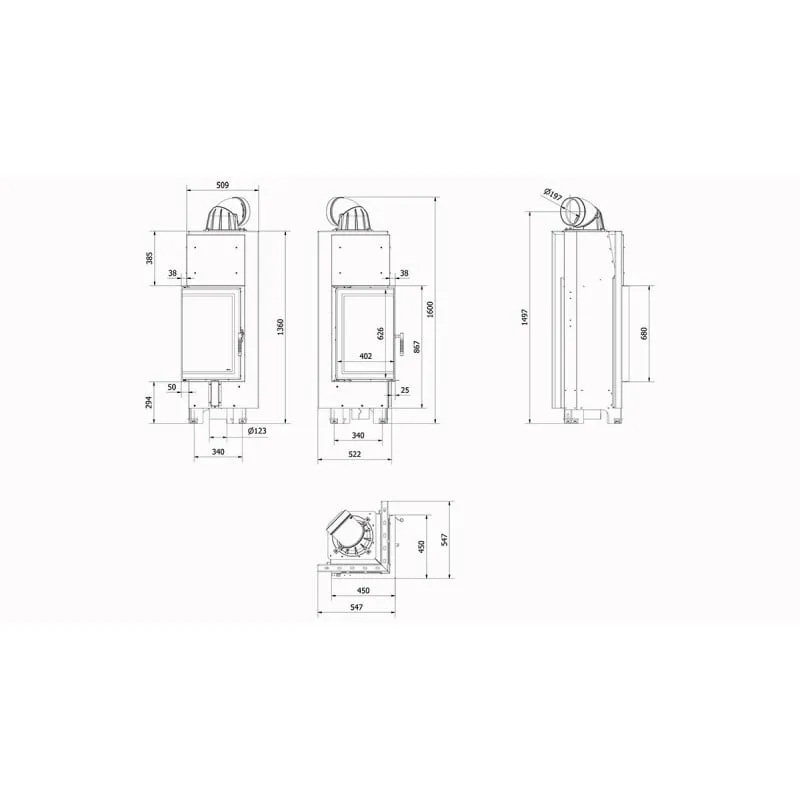 mbn 680 l/bs ugradbeni kamin - slika 5